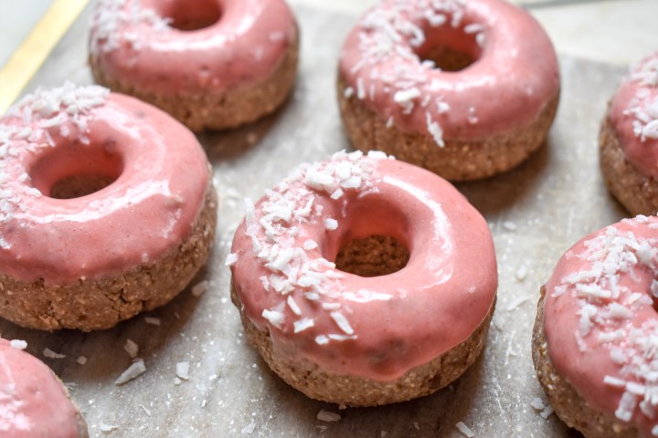 Raw Vegan Strawberry Donut
