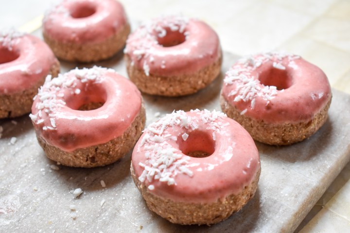 Raw Vegan Strawberry Donut