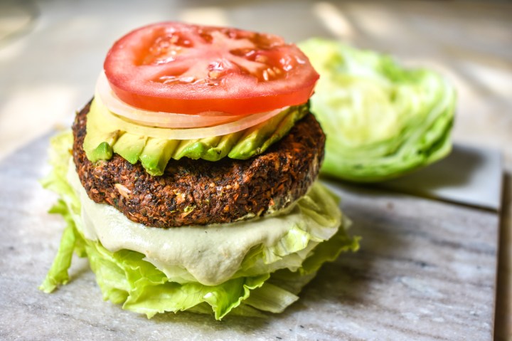 Raw Vegan Veggie Burger