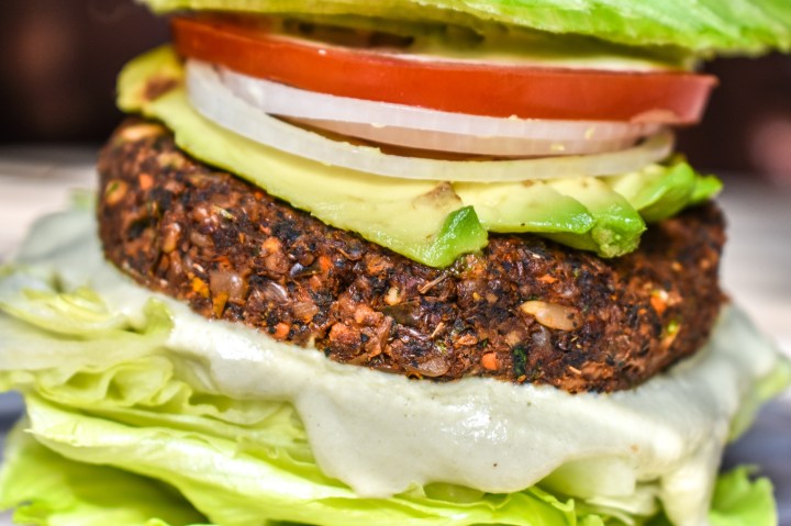 Raw Vegan Veggie Burger